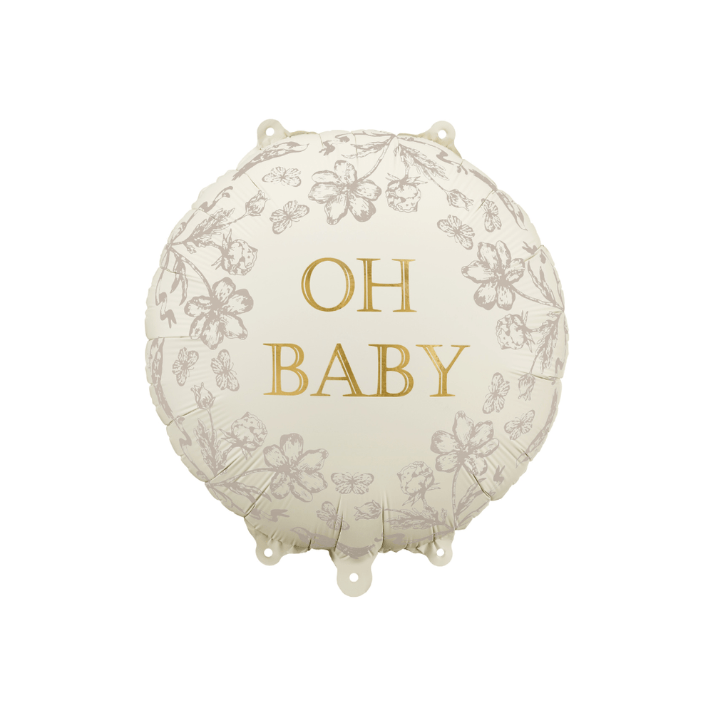 Beige & Gold Oh Baby Foil Balloon Balloons Beige & Gold Oh Baby Foil Balloon