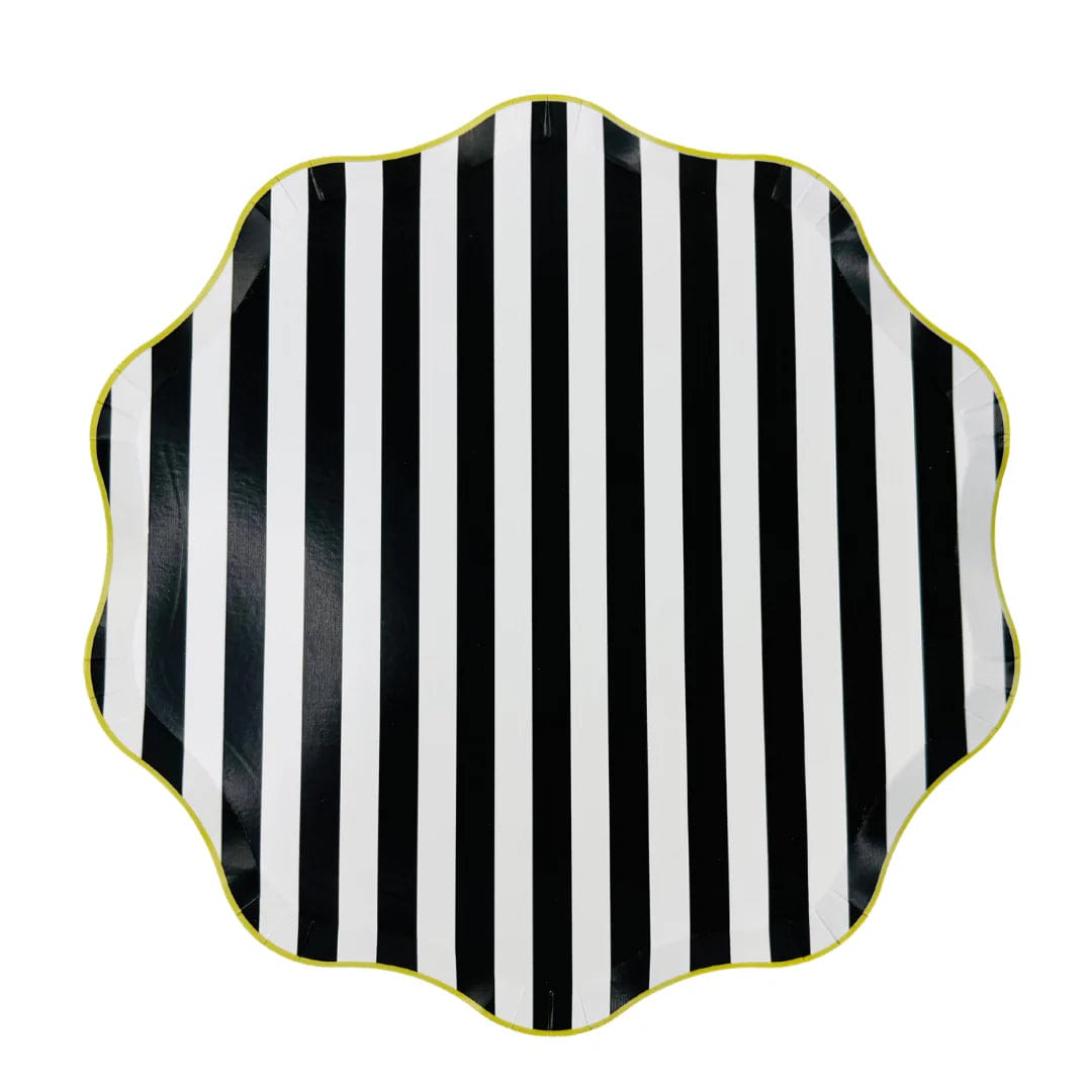 Black and white disposable plates outlet