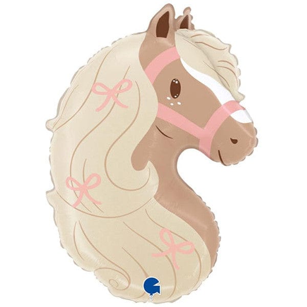 Boho Pony Head Foil Balloon (23 inch) - Horse Party Decorations Balloons Boho Pony Head Foil Balloon (23 inch)