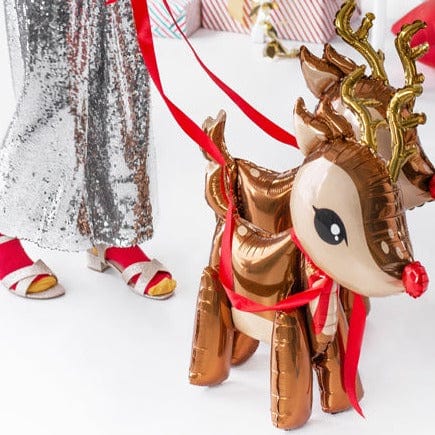 Christmas Balloons - Reindeer Foil Standing Balloon Balloons Reindeer Foil Standing Balloon
