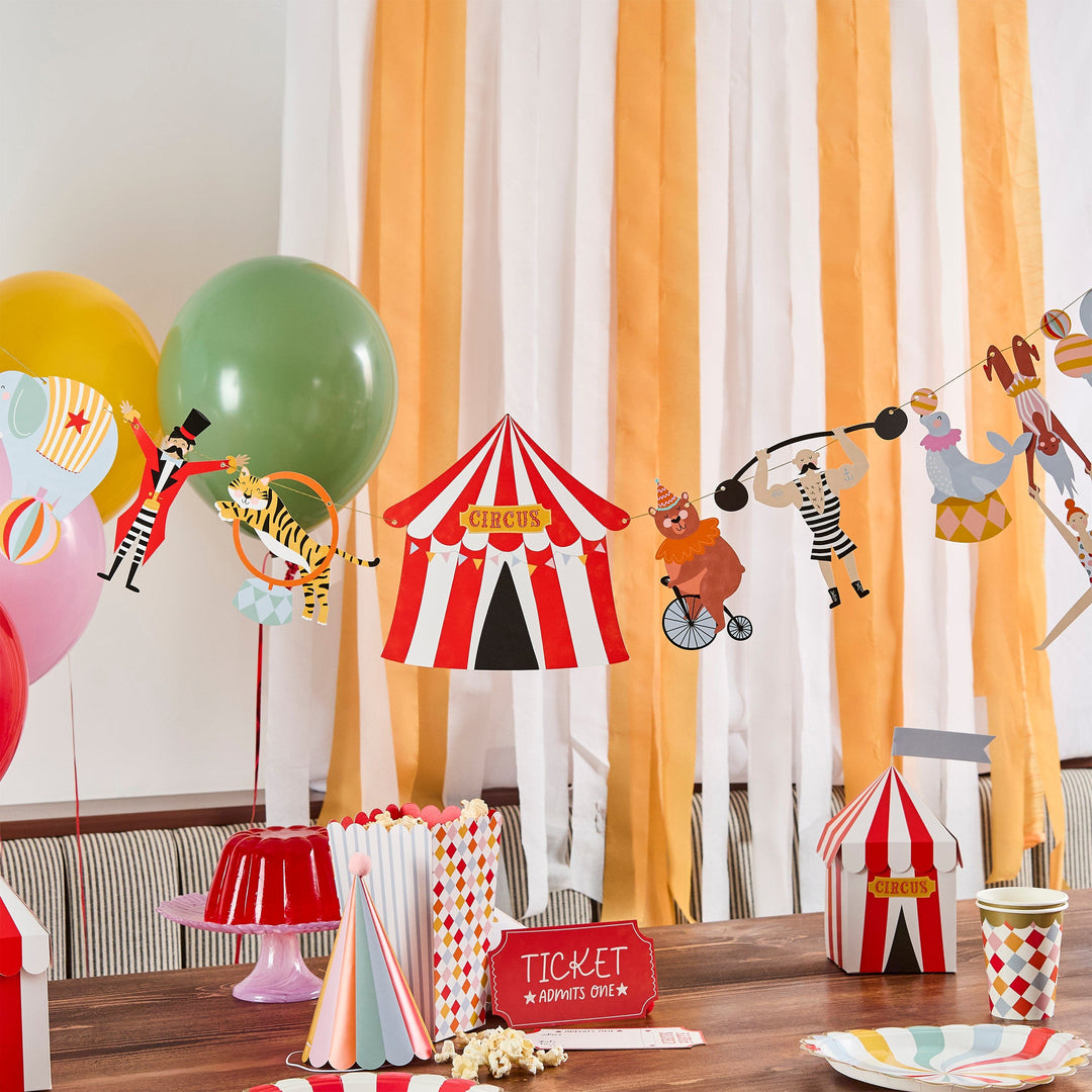 Circus Party Garland - Circus Birthday Decorations Bunting Circus Party Garland