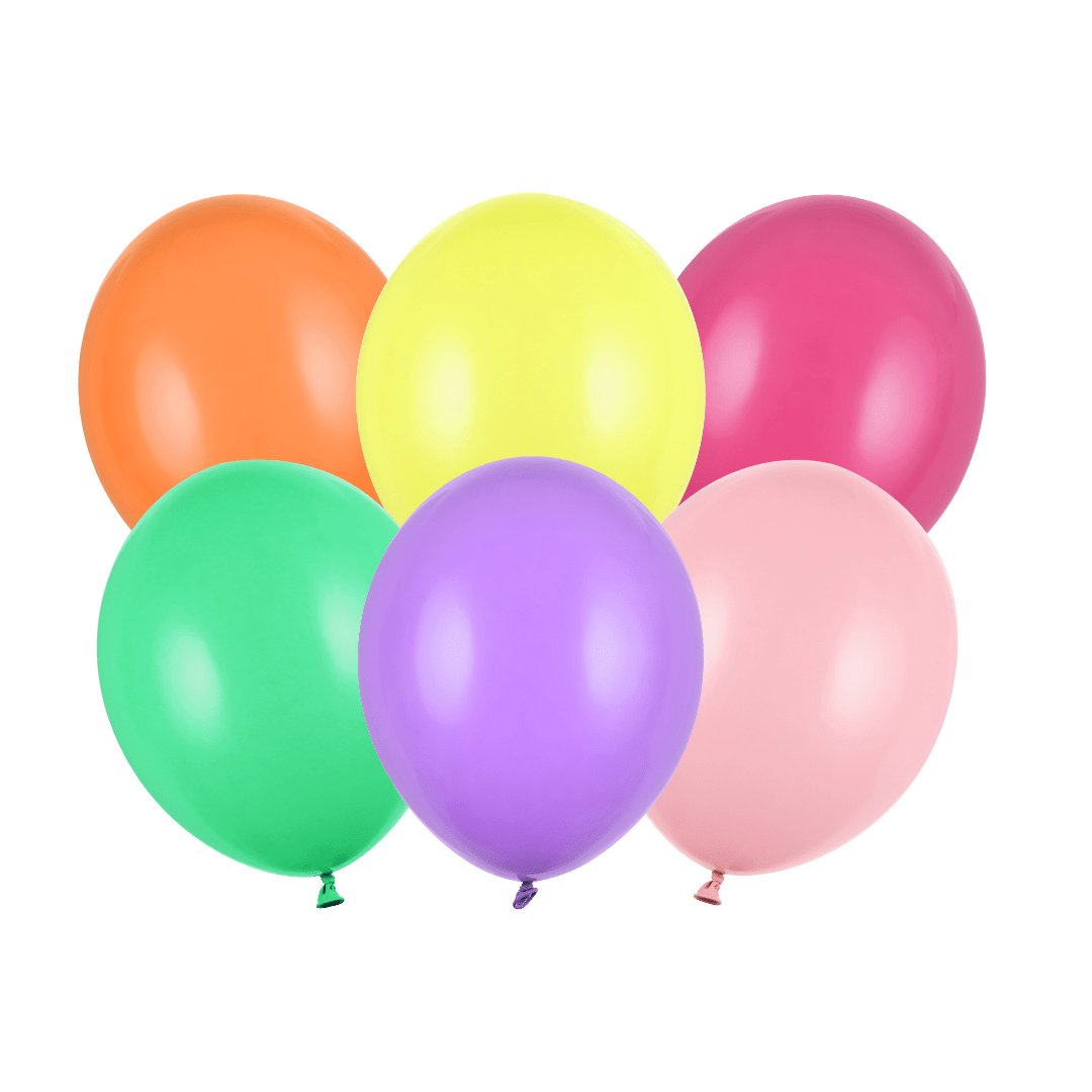 Colourful Latex Balloons x 10 - Circus Party Balloons Balloons Colourful Latex Balloons x 10