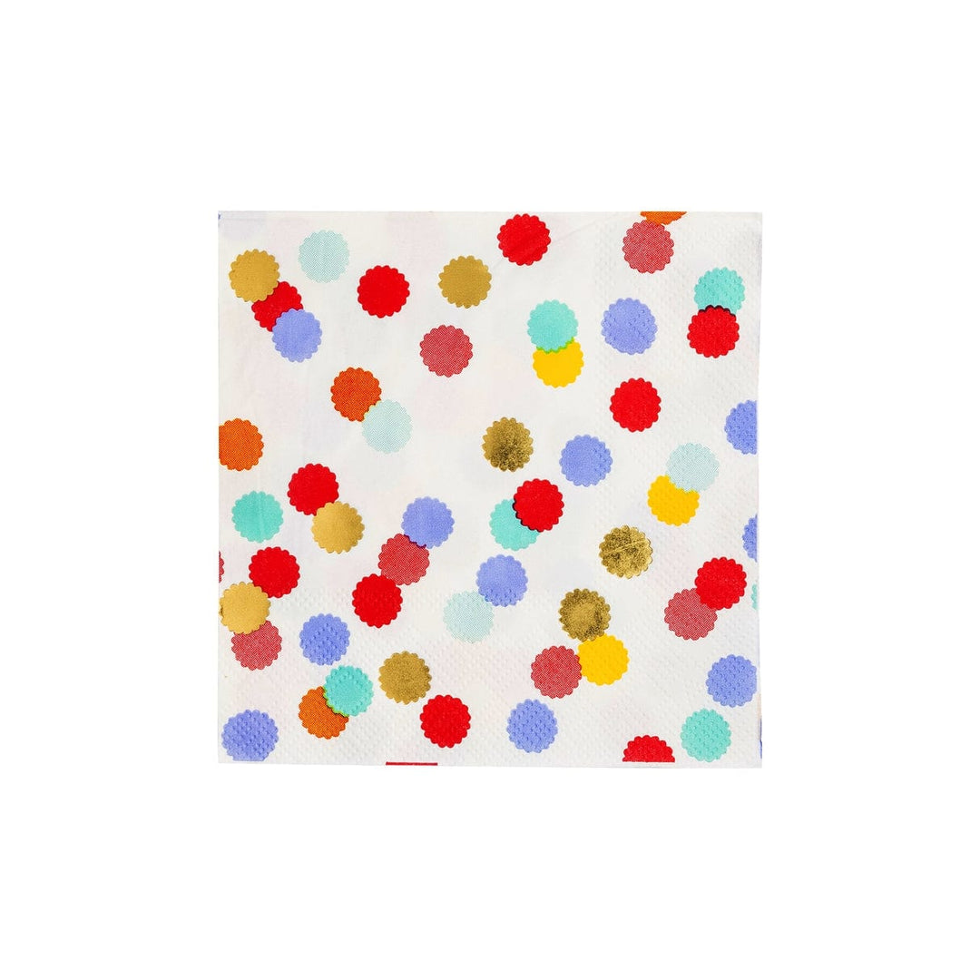 Confetti Spot Party Cocktail Napkins x 32 - My Mind's Eye Party UK Paper Napkins Confetti Spot Party Cocktail Napkins x 32