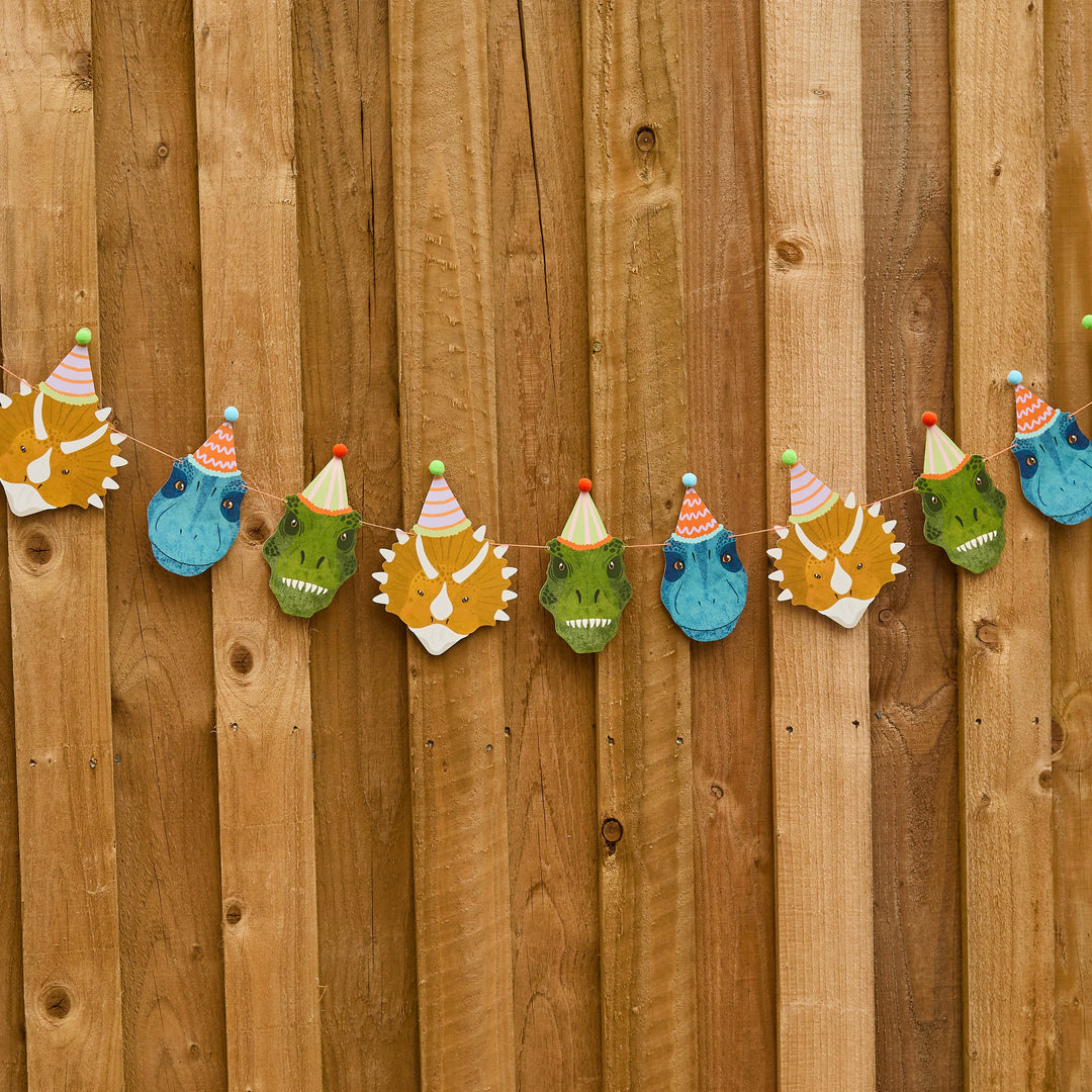 Dinosaur Party Garland - Dinosaur Birthday Party Decorations Bunting Dinosaur Party Garland