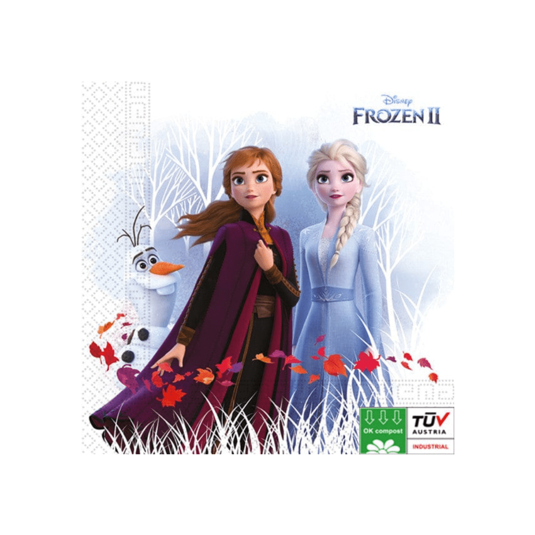 Disney Frozen 2 Party Paper Napkins x 20 - Frozen Party Supplies Paper Napkins Disney Frozen 2 Party Paper Napkins x 20