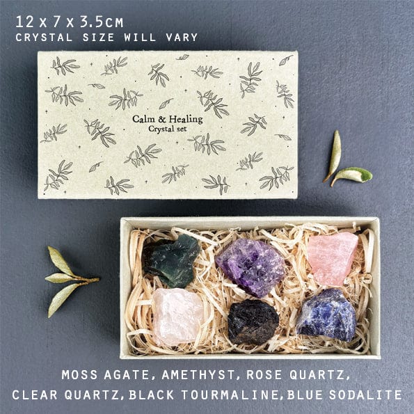 East of India Calm & Healing Large Matchbox Crystal Set crystal East of India Calm & Healing Large Matchbox Crystal Set