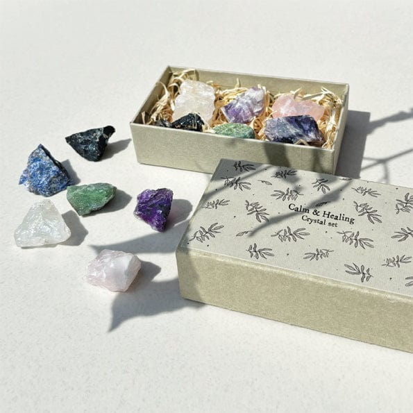 East of India Calm & Healing Large Matchbox Crystal Set crystal East of India Calm & Healing Large Matchbox Crystal Set