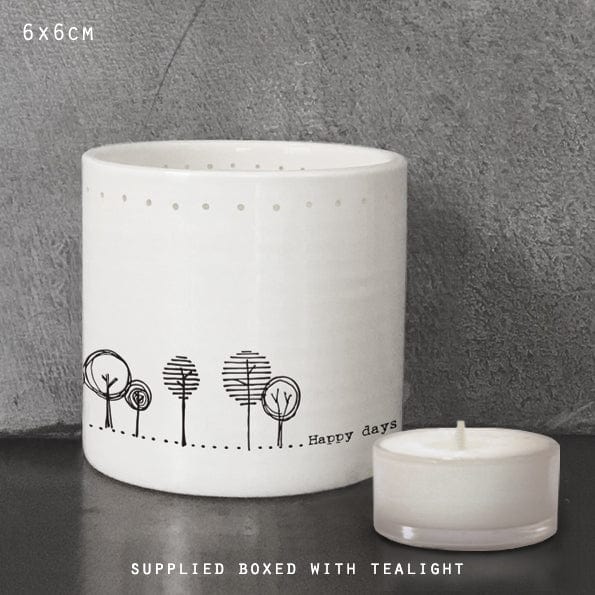 East of India ‘Happy Days’ Tea Light Holder gift East of India ‘Happy Days’ Tea Light Holder