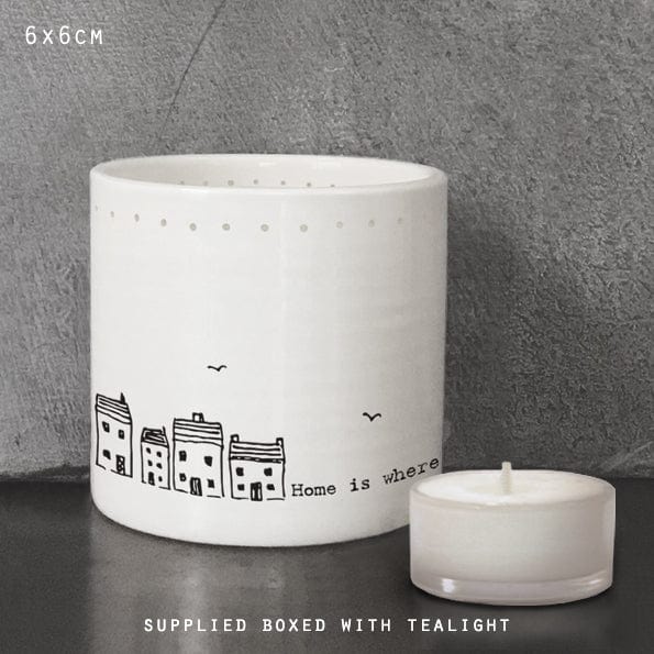 East of India ‘Home is Where the Heart Is’ Tea Light Holder gift East of India ‘Home is Where the Heart Is’ Tea Light Holder