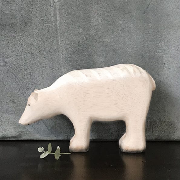 East of India - Large White Wooden Polar Bear ornament East of India - Large White Wooden Polar Bear