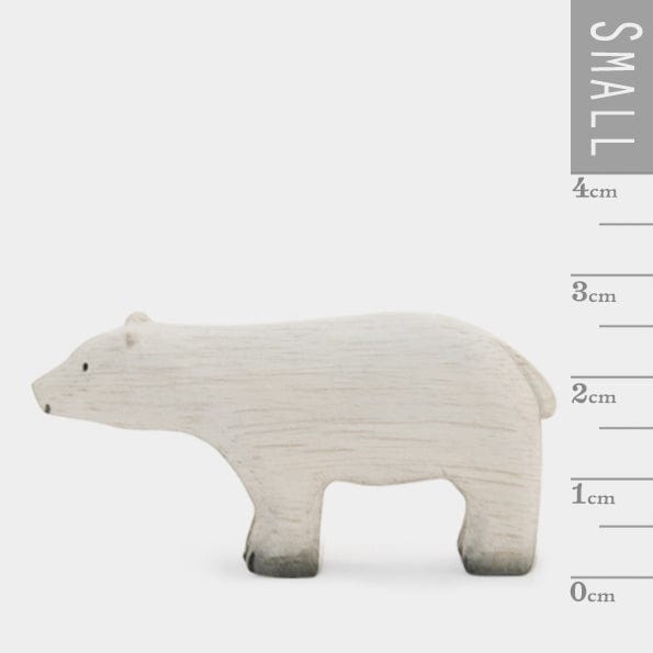 East of India - Small White Wooden Polar Bear ornament East of India - Small White Wooden Polar Bear