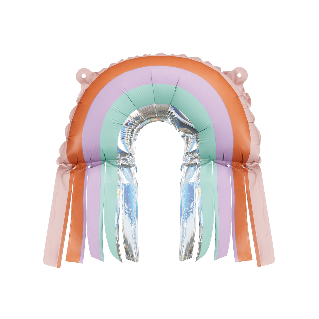 Fringed Pastel Rainbow Foil Balloons - Pack of 3 Foil Balloon Fringed Pastel Rainbow Foil Balloons - Pack of 3
