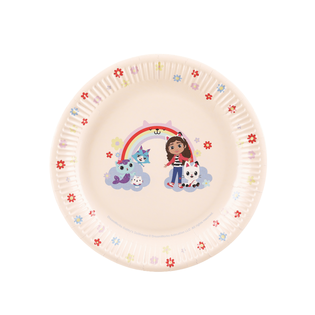 Gabby's Dollhouse Party Paper Plates x 6 - Gabby's Dollhouse Party Supplies party plates Gabby's Dollhouse Party Paper Plates x 6