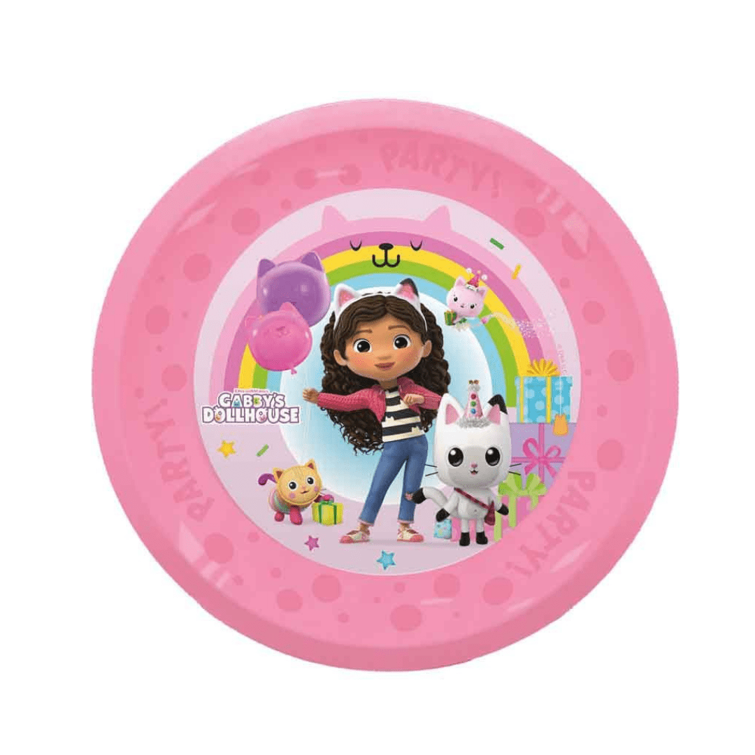 Gabby’s Dollhouse Reusable Party Plates x 4 party plates Gabby’s Dollhouse Reusable Party Plates x 4