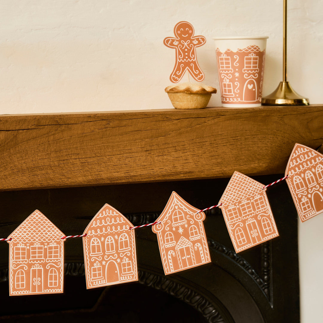 Gingerbread House Garland - 2m bunting Gingerbread House Garland - 2m