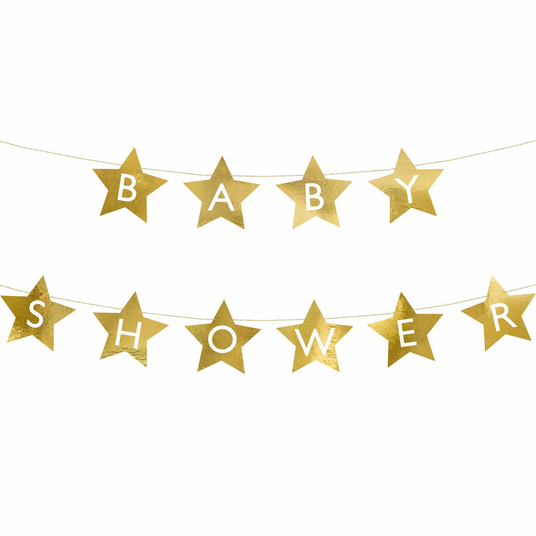 Gold Baby Shower Bunting - Baby Shower Decorations Bunting Gold Baby Shower Bunting