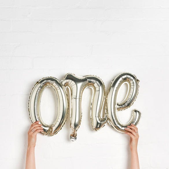 Gold One Balloon - 1st birthday decorations Balloons Gold One Balloon