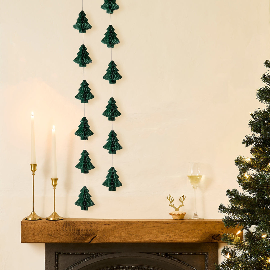 Honeycomb Christmas Tree Garland - 2m bunting Honeycomb Christmas Tree Garland - 2m