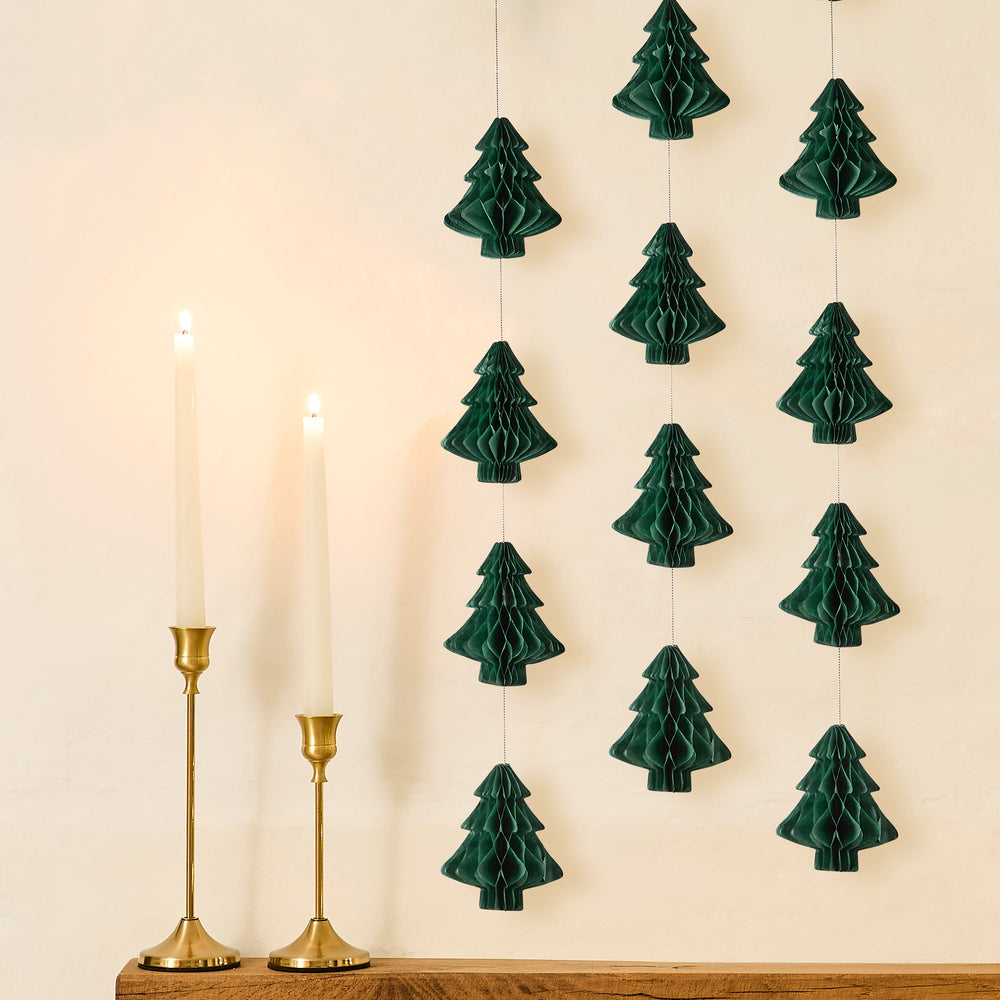 Honeycomb Christmas Tree Garland - 2m bunting Honeycomb Christmas Tree Garland - 2m