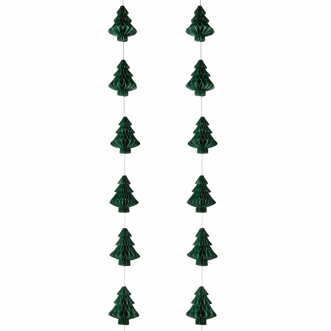 Honeycomb Christmas Tree Garland - 2m bunting Honeycomb Christmas Tree Garland - 2m
