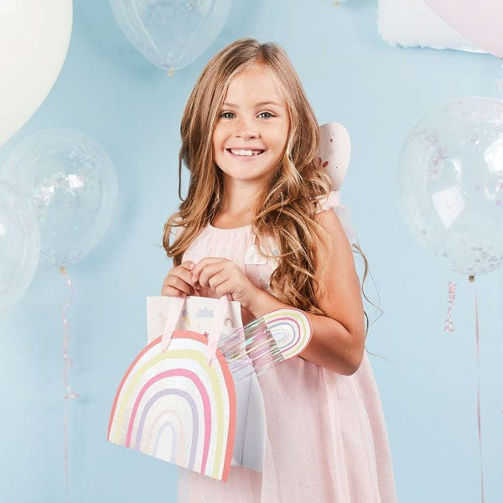 Hootyballoo Party Supplies - Rainbow Party Bags x 5 Party Supplies Rainbow Party Bags x 5