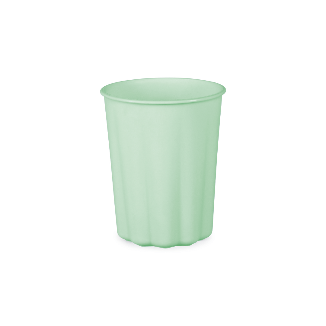Light Green Frill Plastic Party Cups x 4 - Eco Friendly Party party cups Light Green Frill Plastic Party Cups x 4