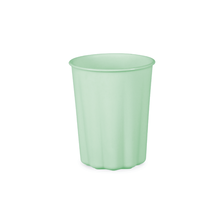 Light Green Frill Plastic Party Cups x 4 - Eco Friendly Party party cups Light Green Frill Plastic Party Cups x 4