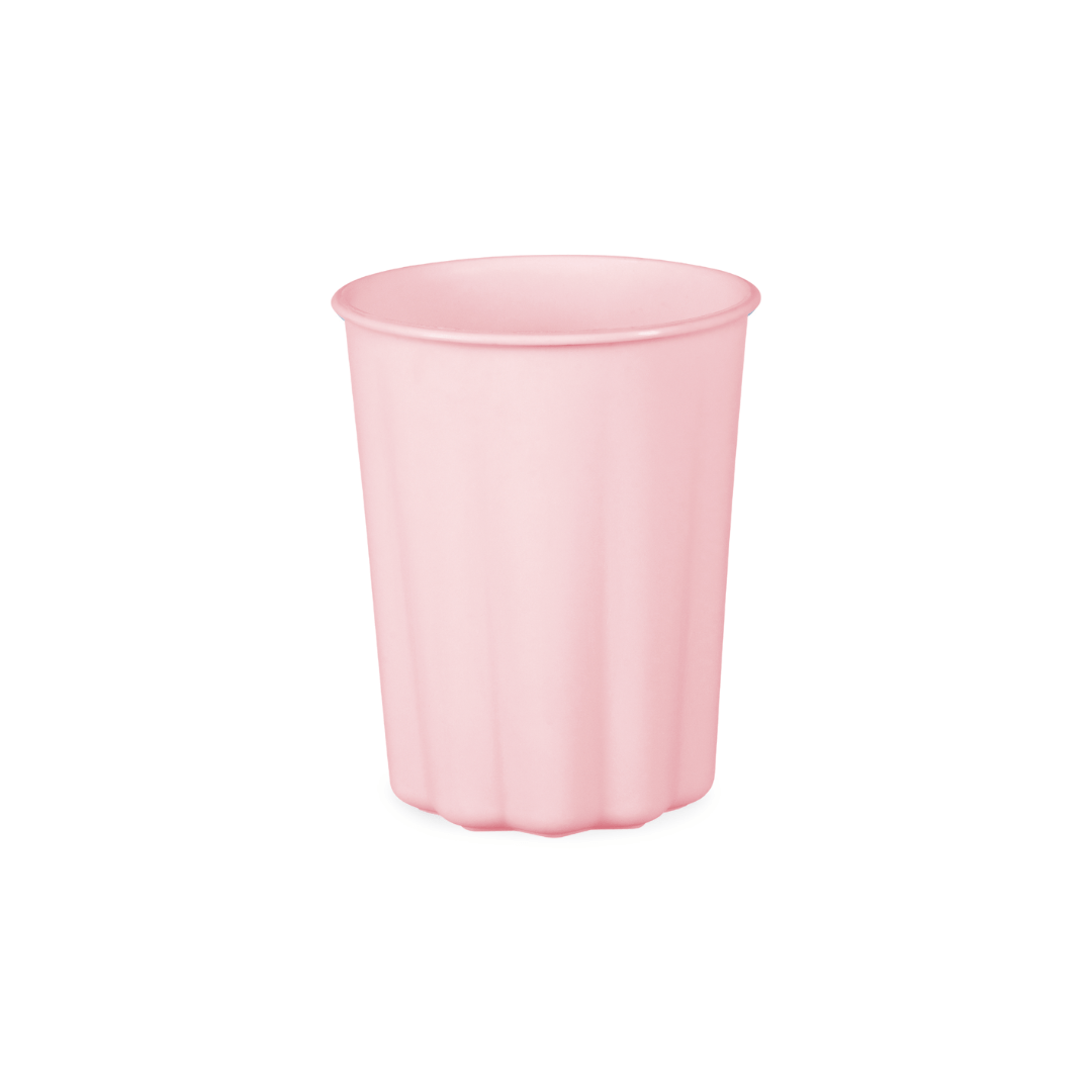 Light Pink Frill Plastic Party Cups x 4 - Eco Friendly Party party cups Light Pink Frill Plastic Party Cups x 4