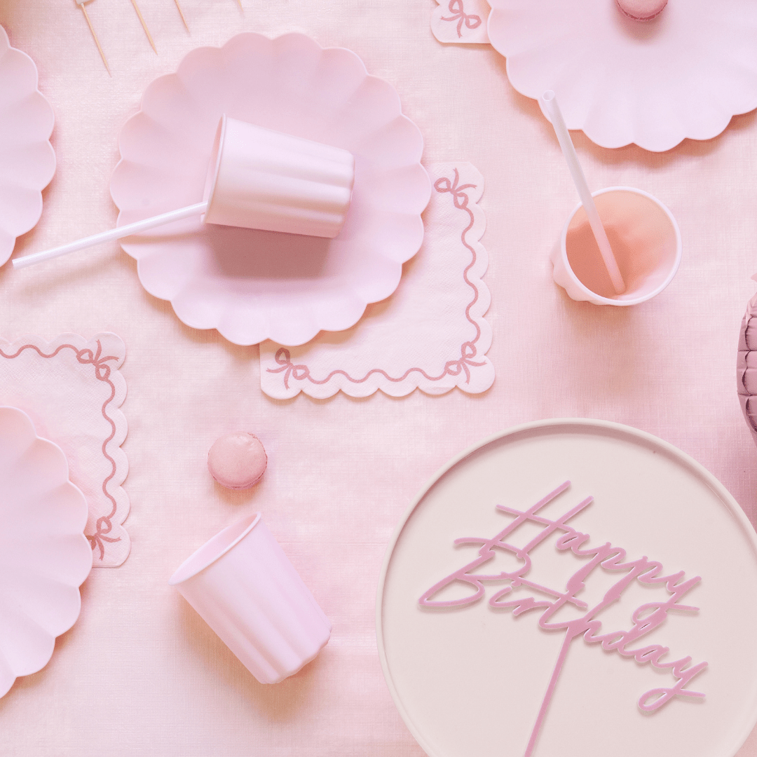 Light Pink Happy Birthday Acrylic Cake Topper Cake Topper Light Pink Happy Birthday Acrylic Cake Topper