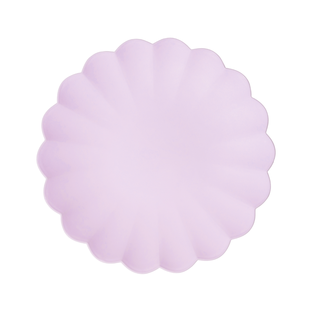 Light Violet Frill Plastic Party Plates x 4 - Eco Friendly Party party plates Light Violet Frill Plastic Party Plates x 4
