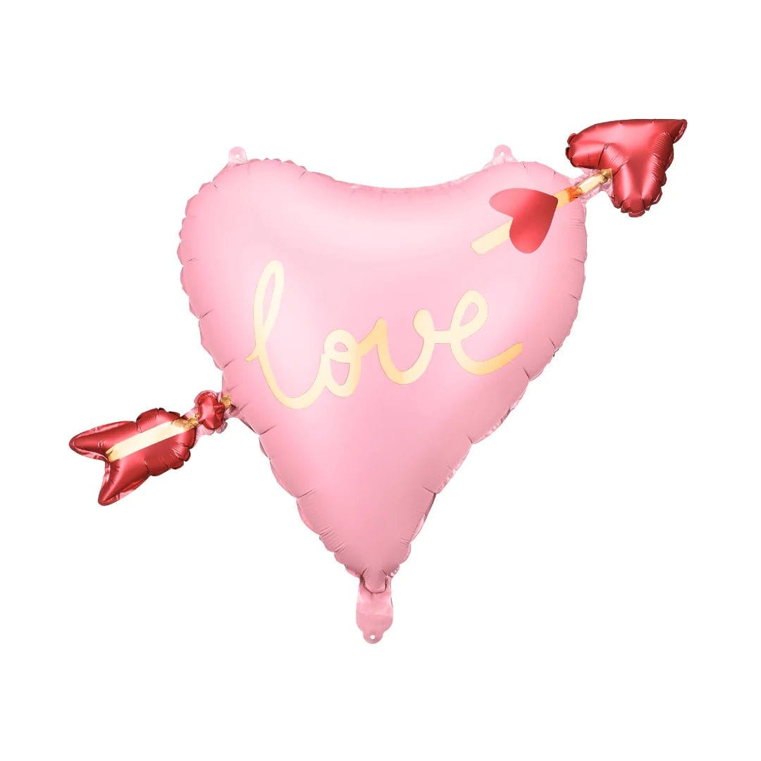 Love Heart Foil Balloon with Arrow – Little Big Party Co.