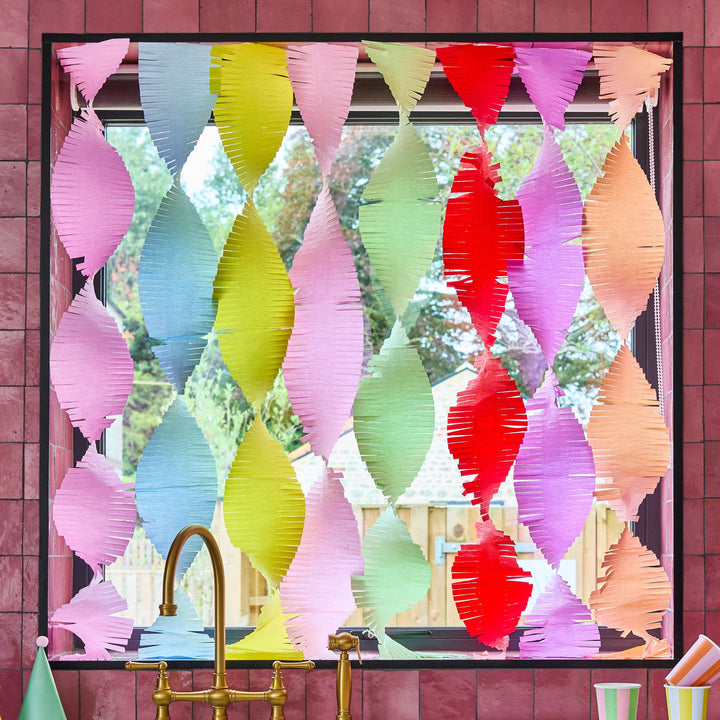 Luxury Crepe Streamer Set - Rainbow Party Decorations streamers Colourful Crepe Streamer Set - Set of 8