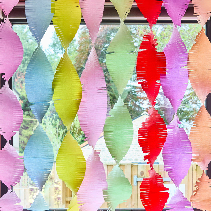 Luxury Crepe Streamer Set - Rainbow Party Decorations streamers Colourful Crepe Streamer Set - Set of 8