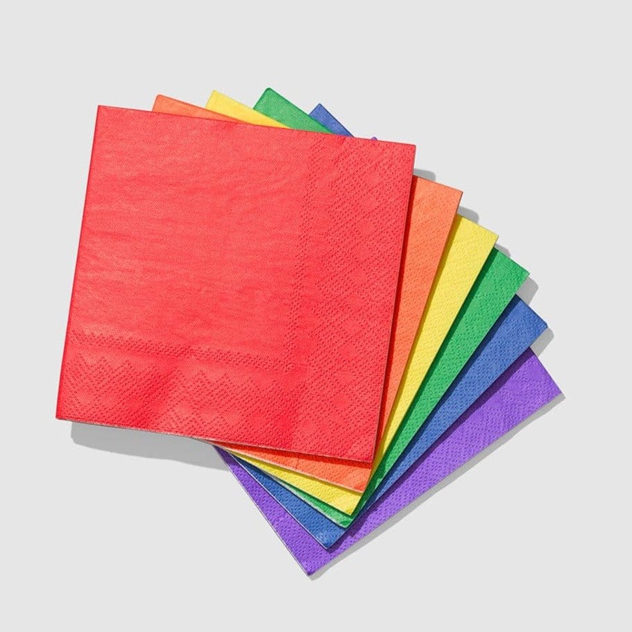 Make It Rainbow Cocktail Napkins x 25 - Coterie Rainbow Cocktail Napkins x 25