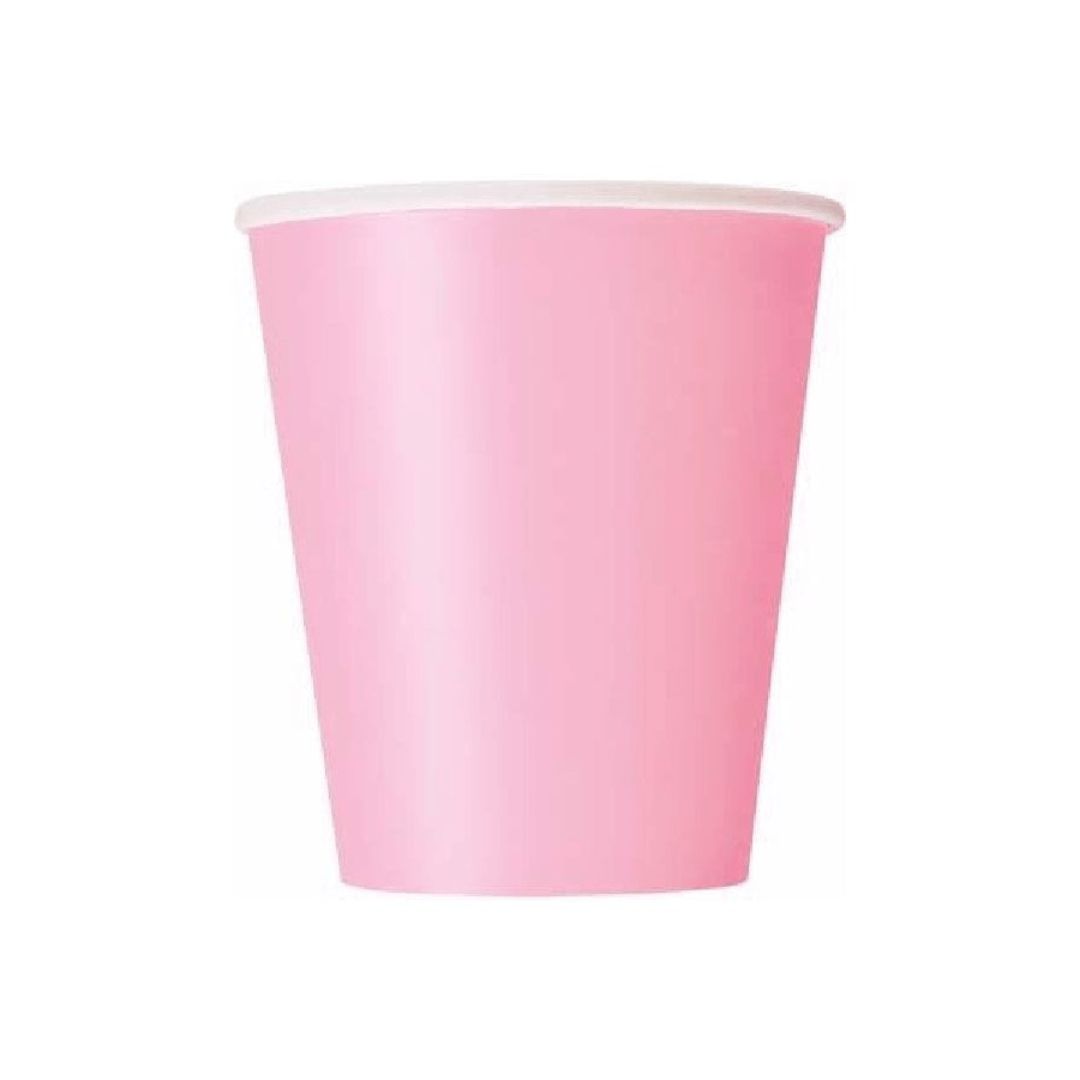 Marshmallow Pastel Pink Party Cups (pack of 8) - Pink Party Supplies Paper Cup Pastel Lovely Pink Party Cups (pack of 14)