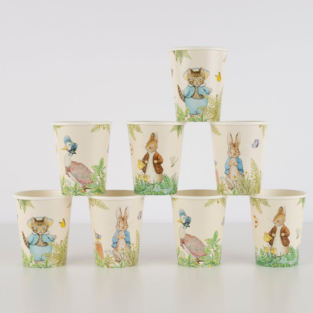 Meri Meri Party - Peter Rabbit™ In The Garden Party Cups x 8 party cups Peter Rabbit™ In The Garden Party Cups x 8