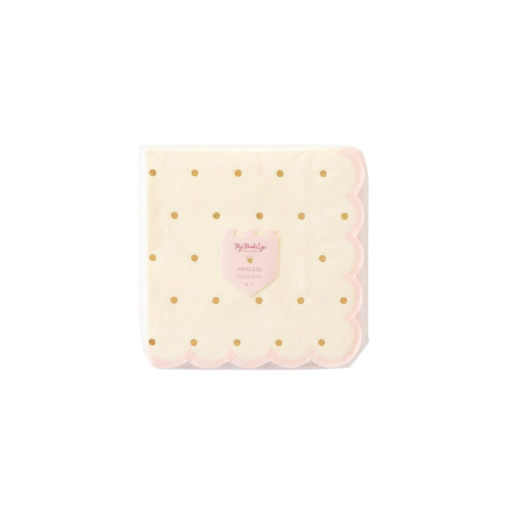 My Mind's Eye - Princess Scalloped Cocktail Napkins x 18 Paper Napkins Princess Party Scalloped Cocktail Napkins x 18