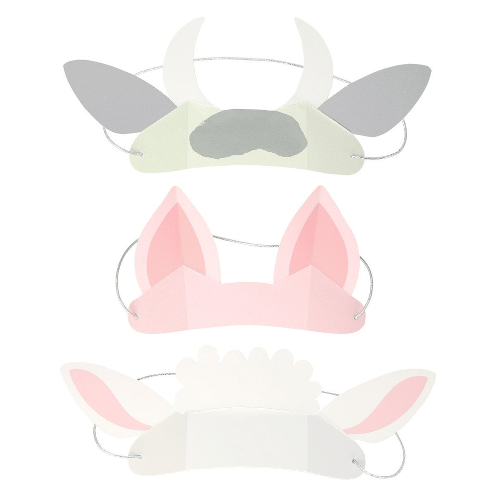 On The Farm Party Hat Ears x 8 - Farm Birthday Party Supplies Party Hats On The Farm Party Hat Ears x 8