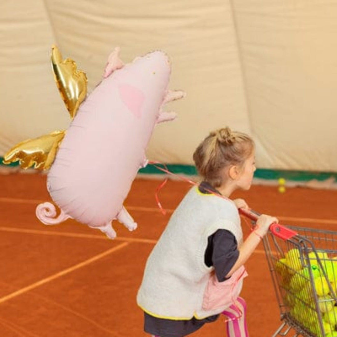 Party Deco Party Supplies - Cute Flying Pig Birthday Balloon Balloons Cute Flying Pig Birthday Balloon