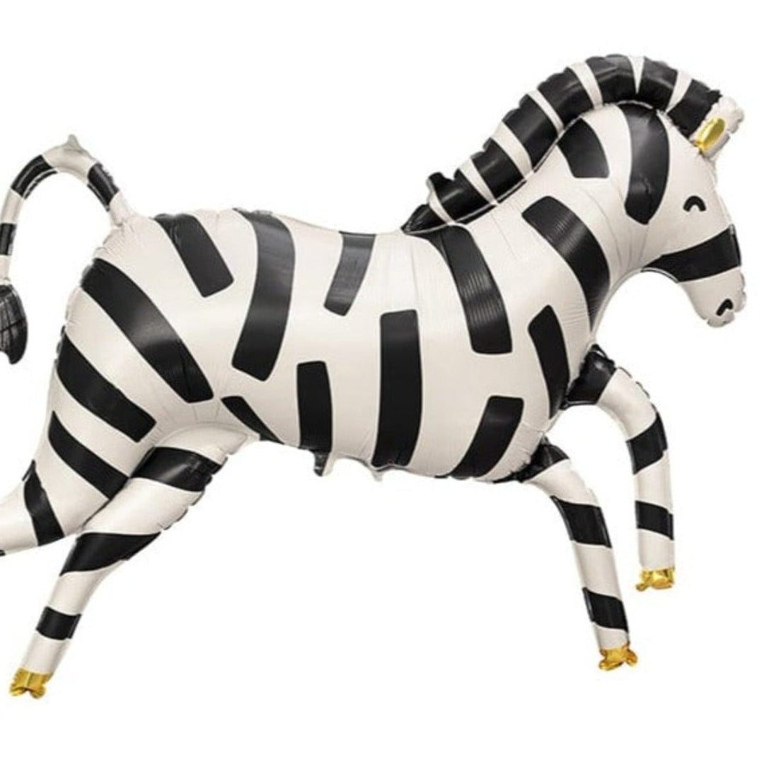 Party Deco Party Supplies - Zebra Party Foil Balloon - Safari Birthday Party Decorations Balloons Zebra Birthday Party Balloon