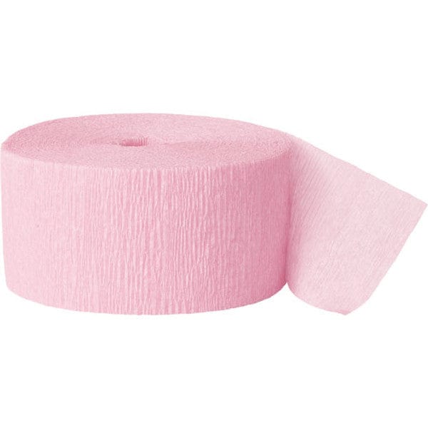 Pastel Pink Crepe Paper Streamer - 24m - Pink Party Decorations Paper Decoration Pastel Pink Crepe Paper Streamer - 24m