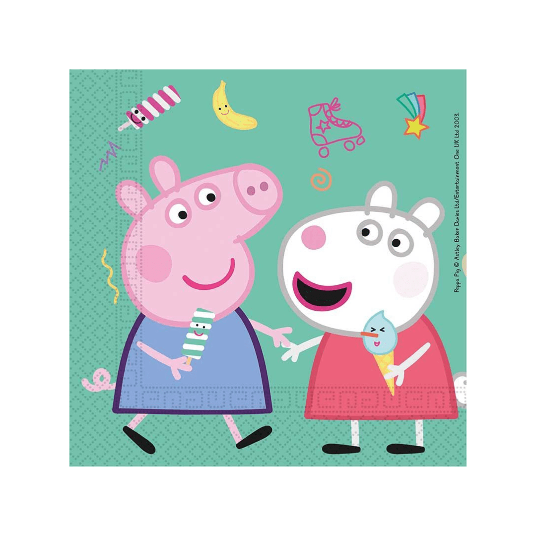 Peppa Pig Party Paper Napkins x 20 Paper Napkins Peppa Pig Party Paper Napkins x 20