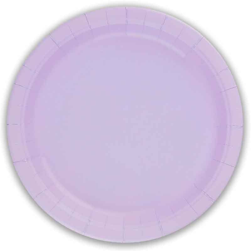 Plain Lavender Paper Plates x 8 - Pastel Purple Party Supplies Disposable Plates Plain Lavender Paper Plates x 8
