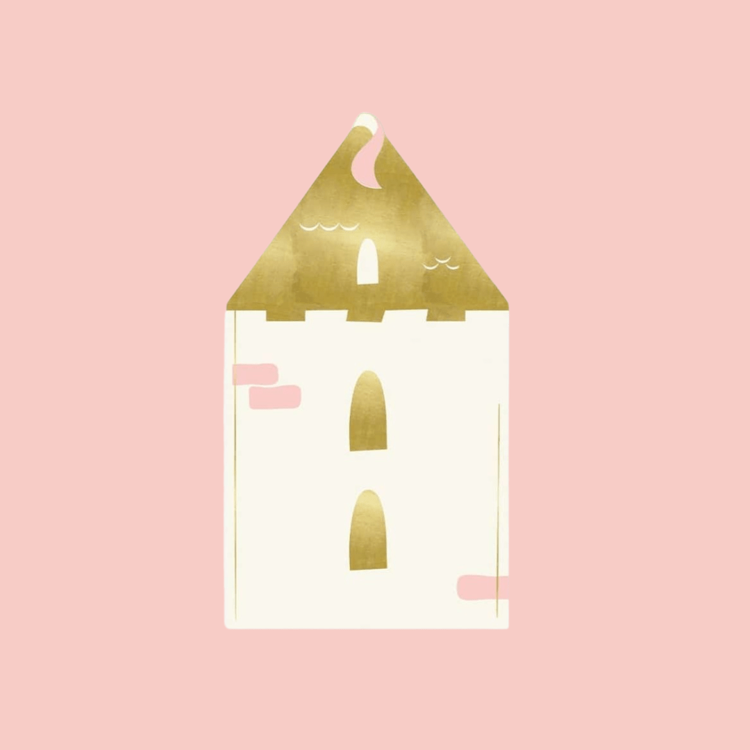 Princess Party Castle Shaped Party Napkins x 18 - My Mind's Eye Party Supplies Princess Castle Shaped Party Napkins x 18