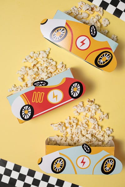Racing Cars Snack Boxes  - Race Car Theme Party Supplies snack box Racing Cars Snack Boxes (set of 3)