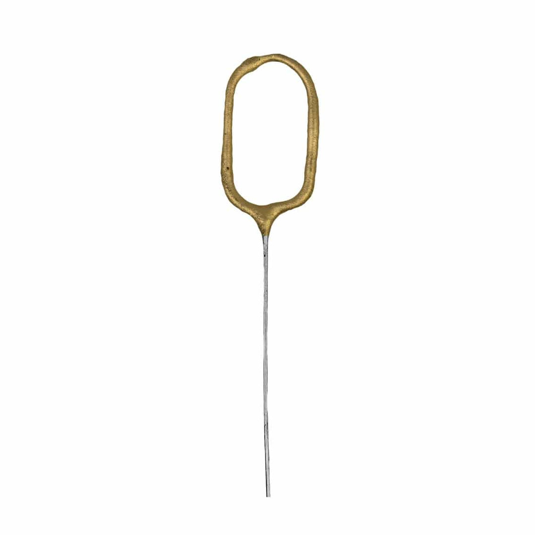 Talking Tables - Gold Number Cake Sparkler - Number 0 Birthday Candles Gold Number 0 Cake Sparkler