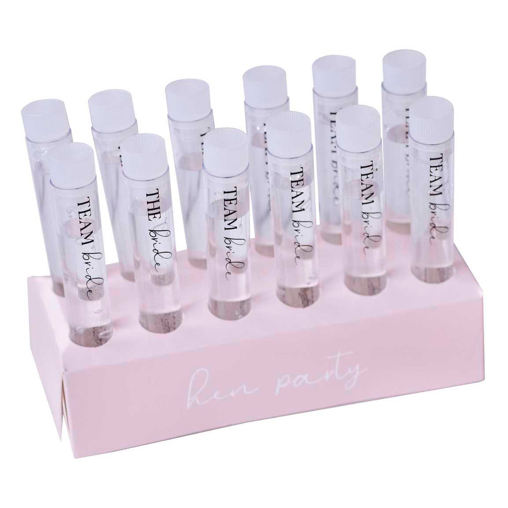 shot glass Team Bride Hen Party Shots with Tray - Pack of 12