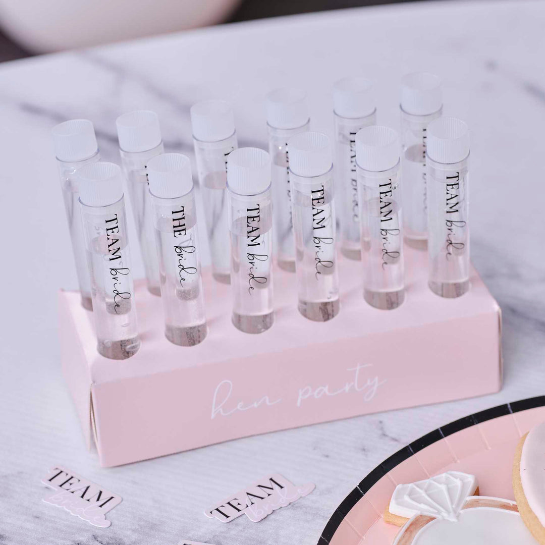 shot glass Team Bride Hen Party Shots with Tray - Pack of 12