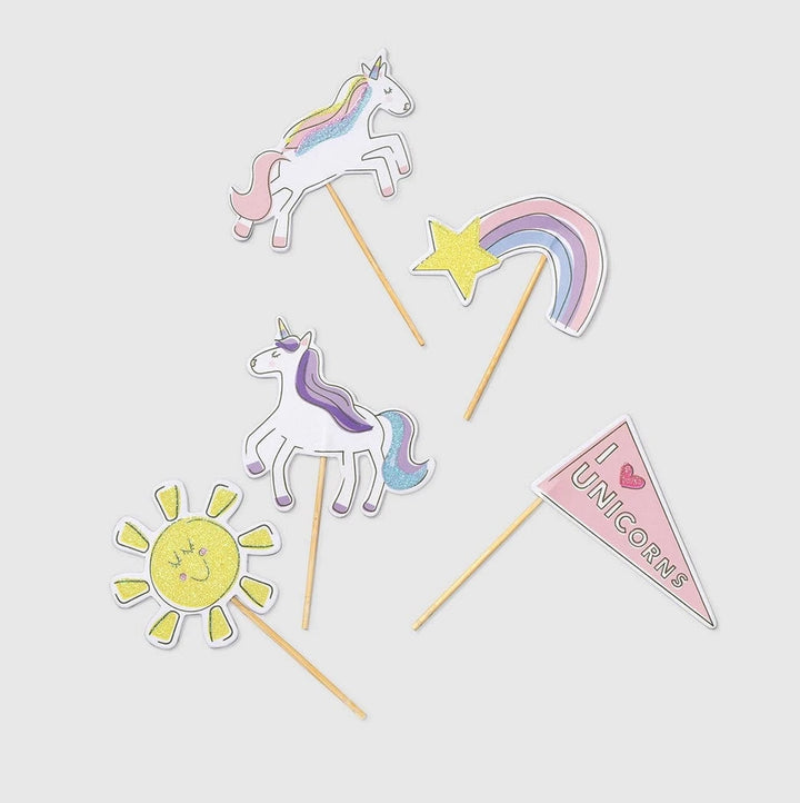 Unicorn Birthday Cupcake Toppers (Pack of 10) Unicorn Party Supplies Cupcake Toppers Unicorn Birthday Cupcake Toppers (Pack of 10)