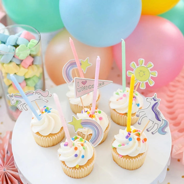 Unicorn Birthday Cupcake Toppers (Pack of 10) Unicorn Party Supplies Cupcake Toppers Unicorn Birthday Cupcake Toppers (Pack of 10)